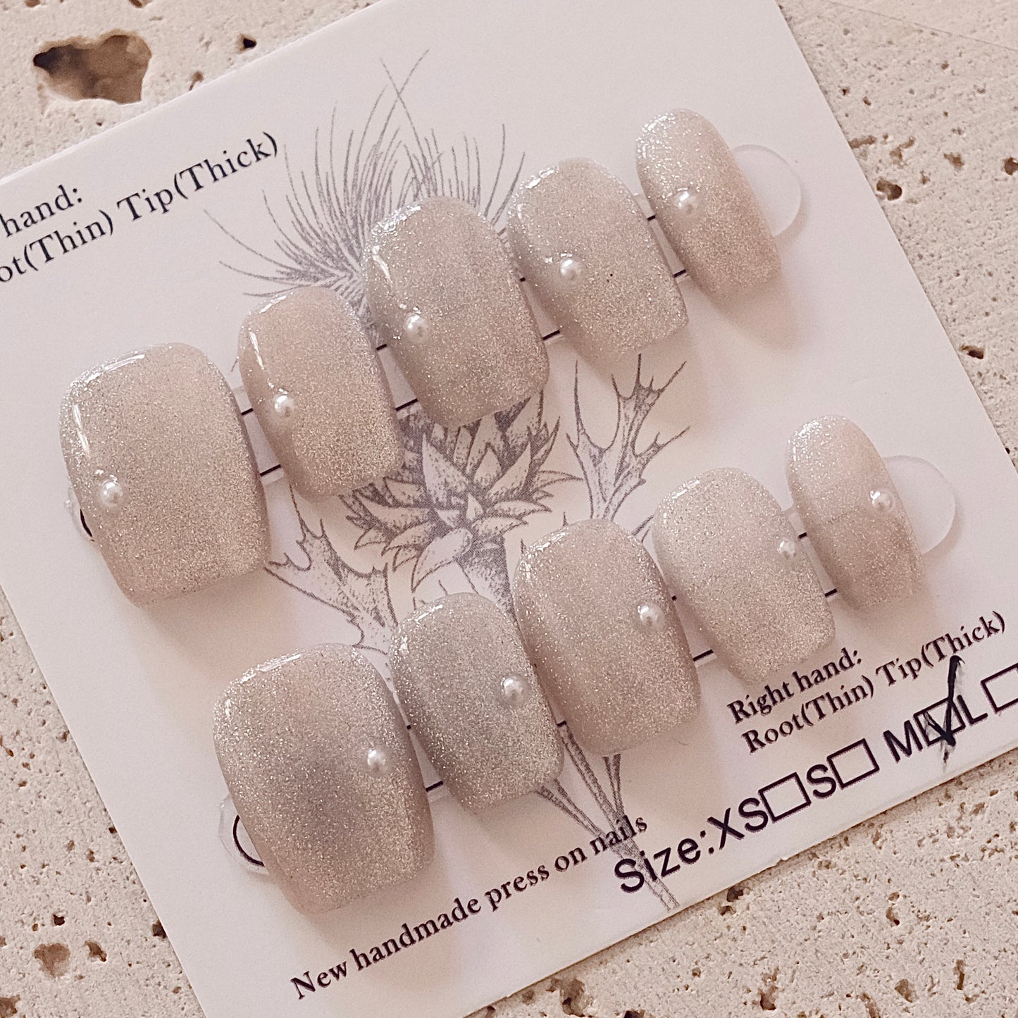 Handmade Press On Nails - Shimmer