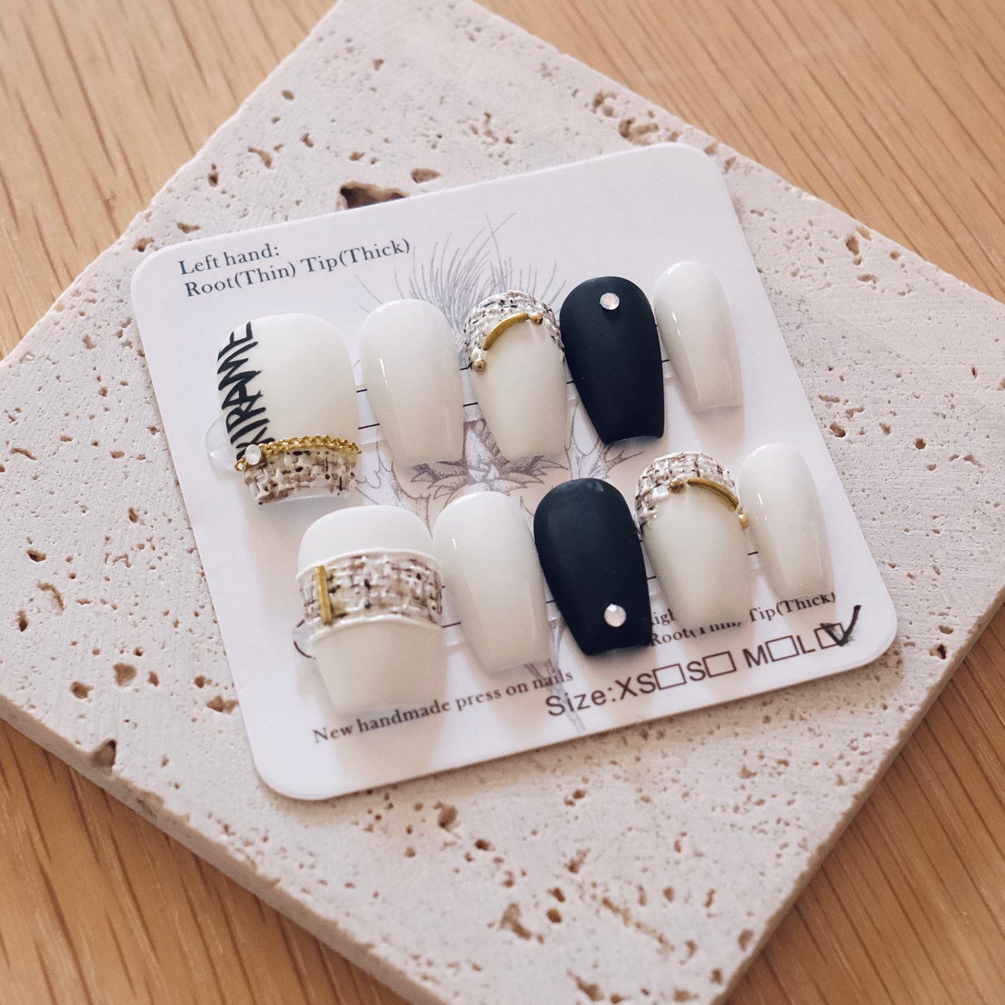 Handmade Press On Nails - Old Money