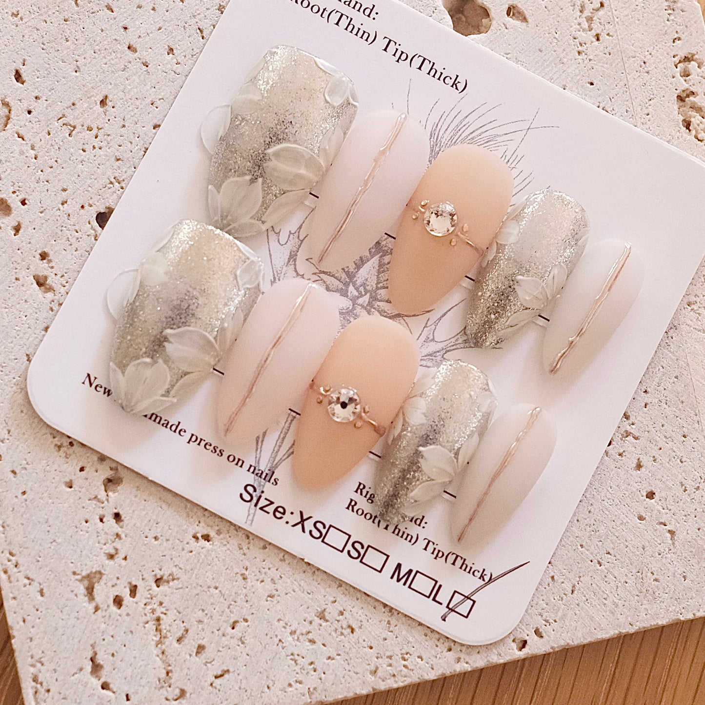 Handmade Press On Nails - Autumn Elegance